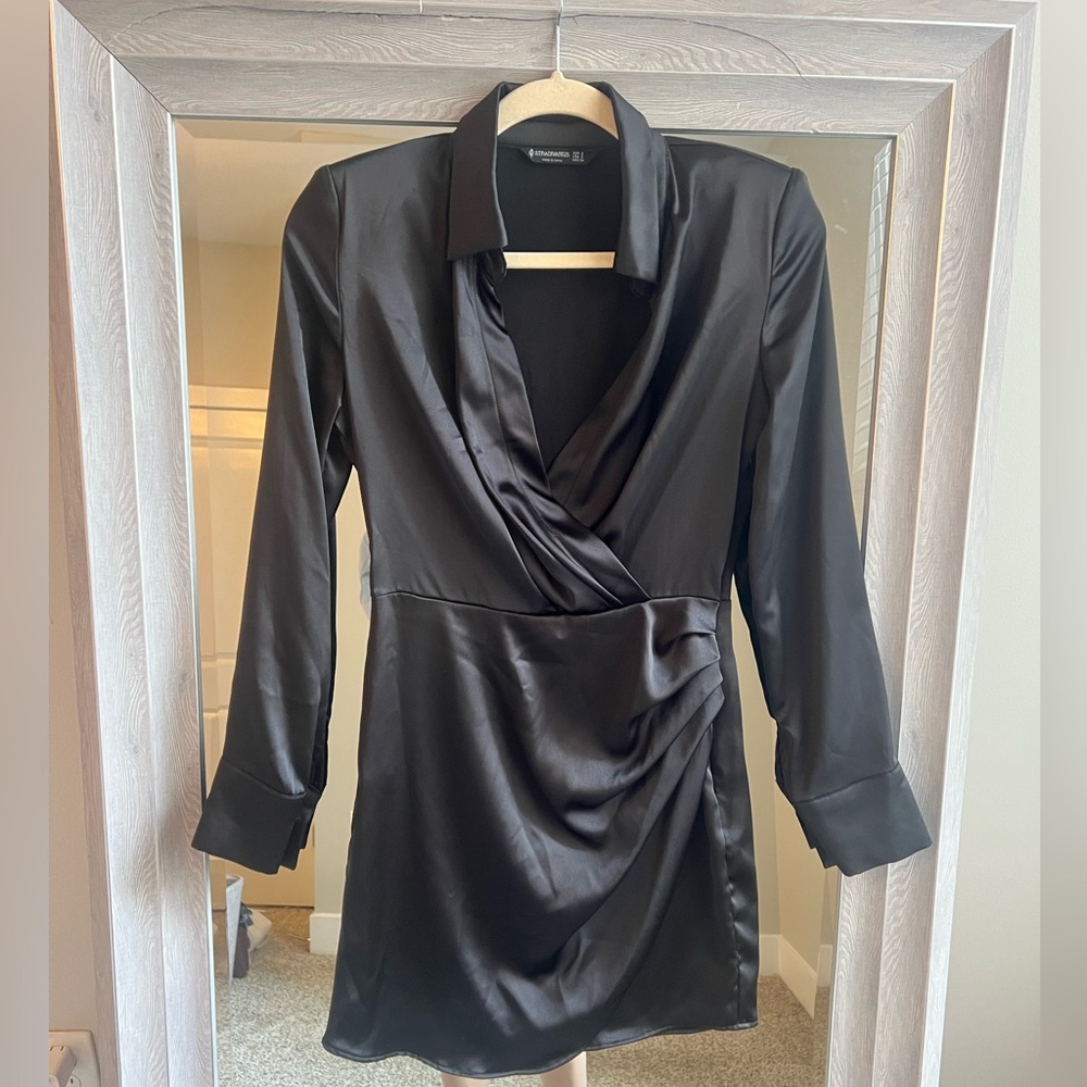 Elegant Black Wrap Dress